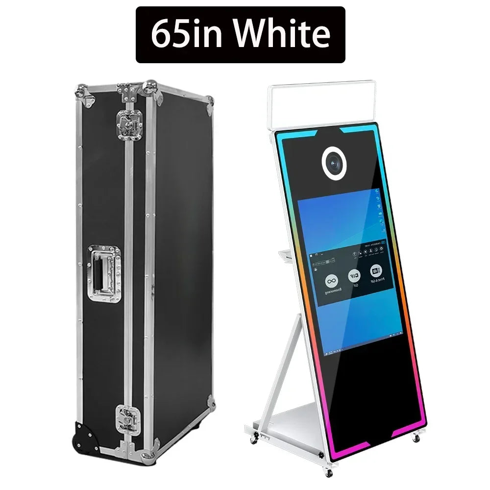 Mirror Photo Booth 65x43in LED Display — Silver | KIMLUD