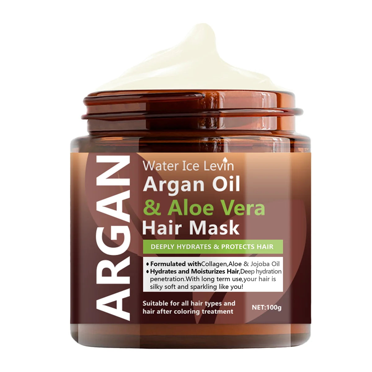 Argan Oil & Aloe Vera Hair Mask Collagen Keratin Treatment — Cream | KIMLUD