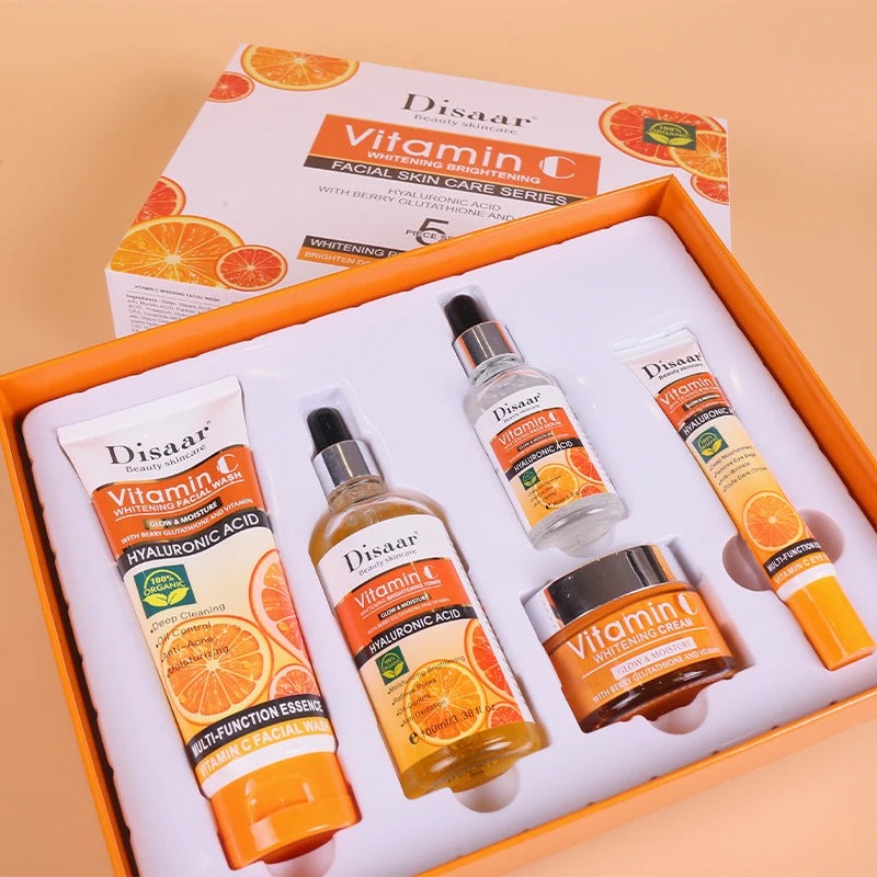 Brightening VC Skincare Set 5-Piece — Tangy Orange | KIMLUD