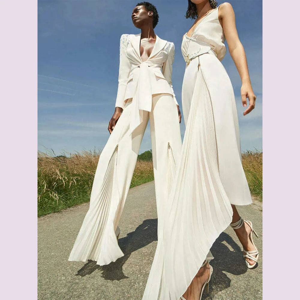 high-quality-newest-fashion-2022-designer-suit-set-womens-lacing-belt-blazer-pleated-zip-pants-set-2pcs-setkimlud-womens-fashion-34620977