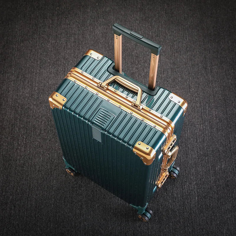 Polycarbonate Luggage Lockable Travel Case — Black | KIMLUD
