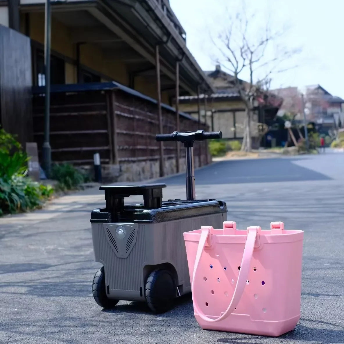Metallic Trolley Case With USB Charging — Metallic Silver | KIMLUD