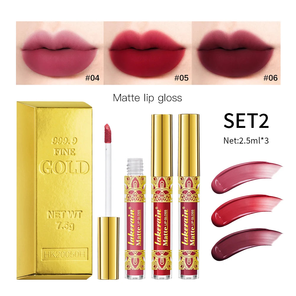 Golden Bar Lipstick Velvet Finish Intense Color — Gold | KIMLUD