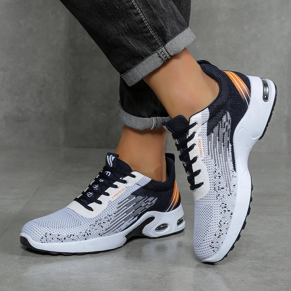 Men's Running Shoes – Breathable – Knitted Mesh | KIMLUD