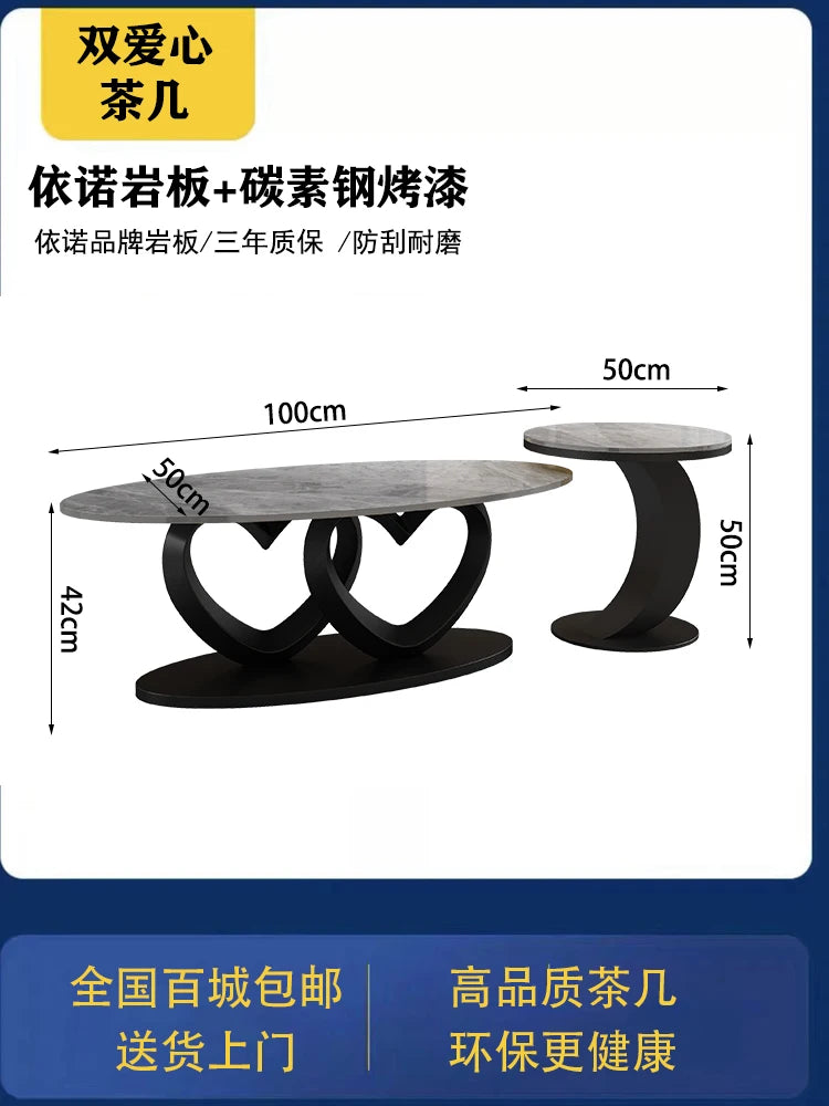 Unique Standing Coffee Table Aesthetic Round Industrial Luxury Coffee Table Modern Simple Mesa Auxiliar Postmodern Furniture