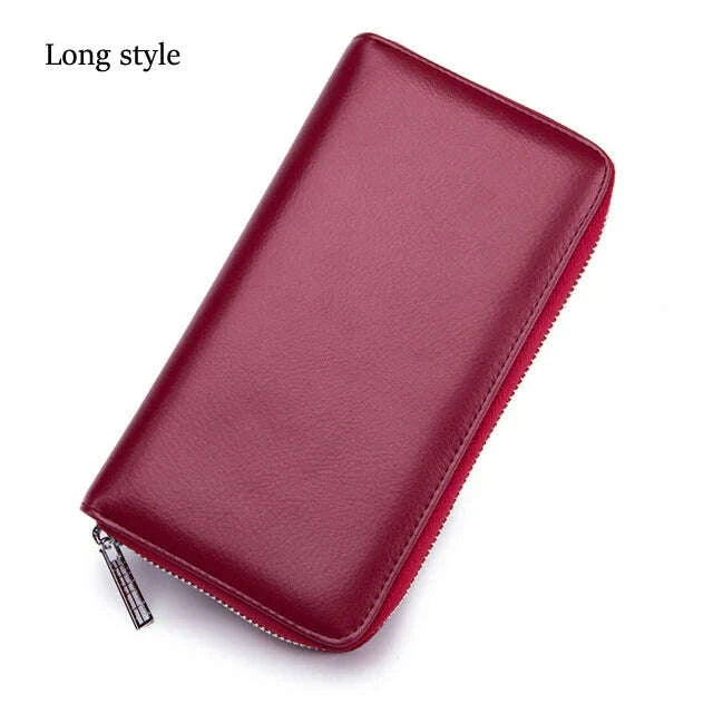 KIMLUD, Women Wallets Long Genuine Leather Purses RFID Anti Theft Money Bag For Women Phone Purse Large Capacity Card Holders Carteras, KIMLUD Womens Clothes