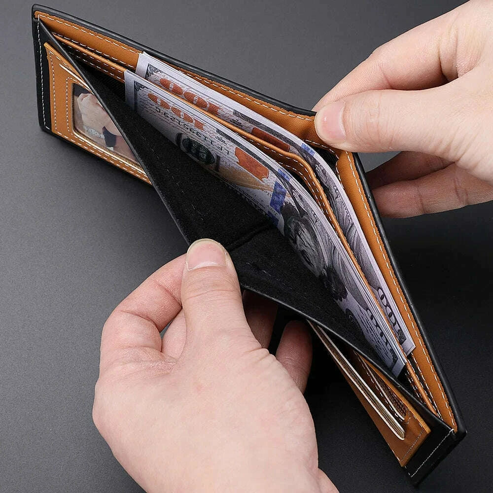 new-pu-leather-carbon-fiber-short-wallet-for-men-credit-card-holders-zipper-coin-walletkimlud-womens-fashion-34600952