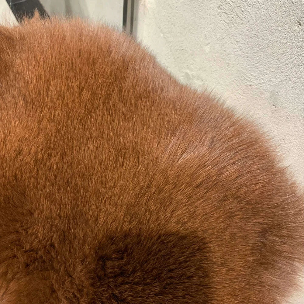 KIMLUD, #2024 New Fur Coats Women Real Fox Fur Coat Long Sleeve Luxury Natural Fox Cloth Turn Down Collar 2023052, KIMLUD Womens Clothes