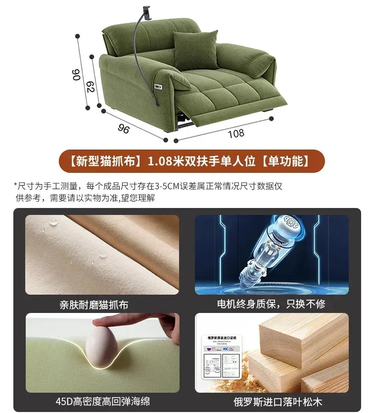 Sleek Scandinavian Fabric Solid Sofas — Green | KIMLUD
