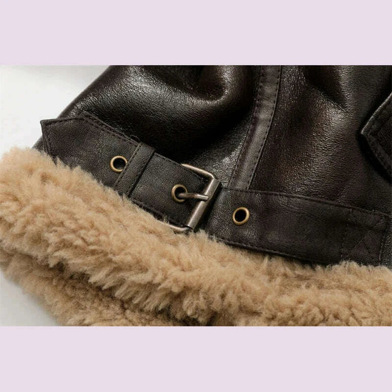 rarf-2024-autumn-winter-new-womens-thickened-warm-double-sided-short-jacket-womens-brown-coat-kimlud-kimlud-33911494