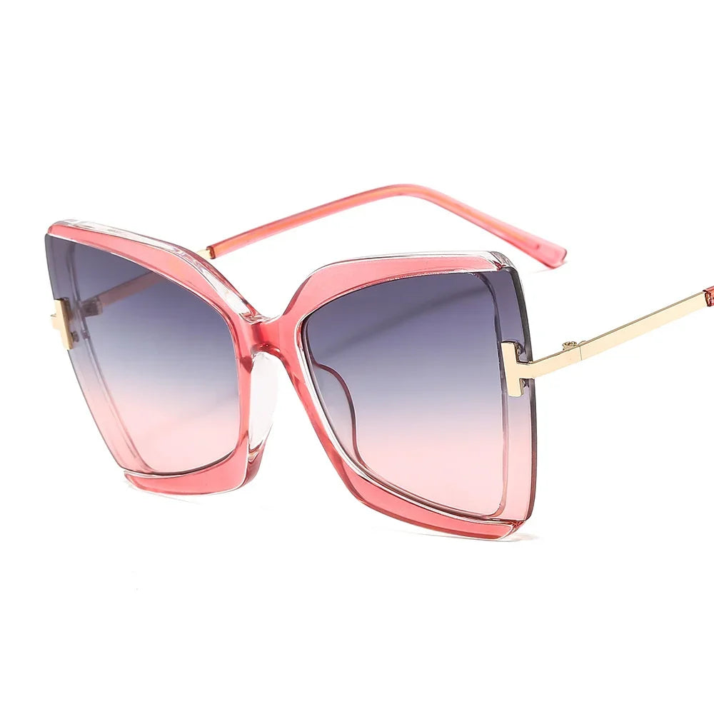 Fashion Brand Designer Sunglasses New Oversized Square Women Sun Glasses Female Big Frame Colorful Shades for Women Oculos