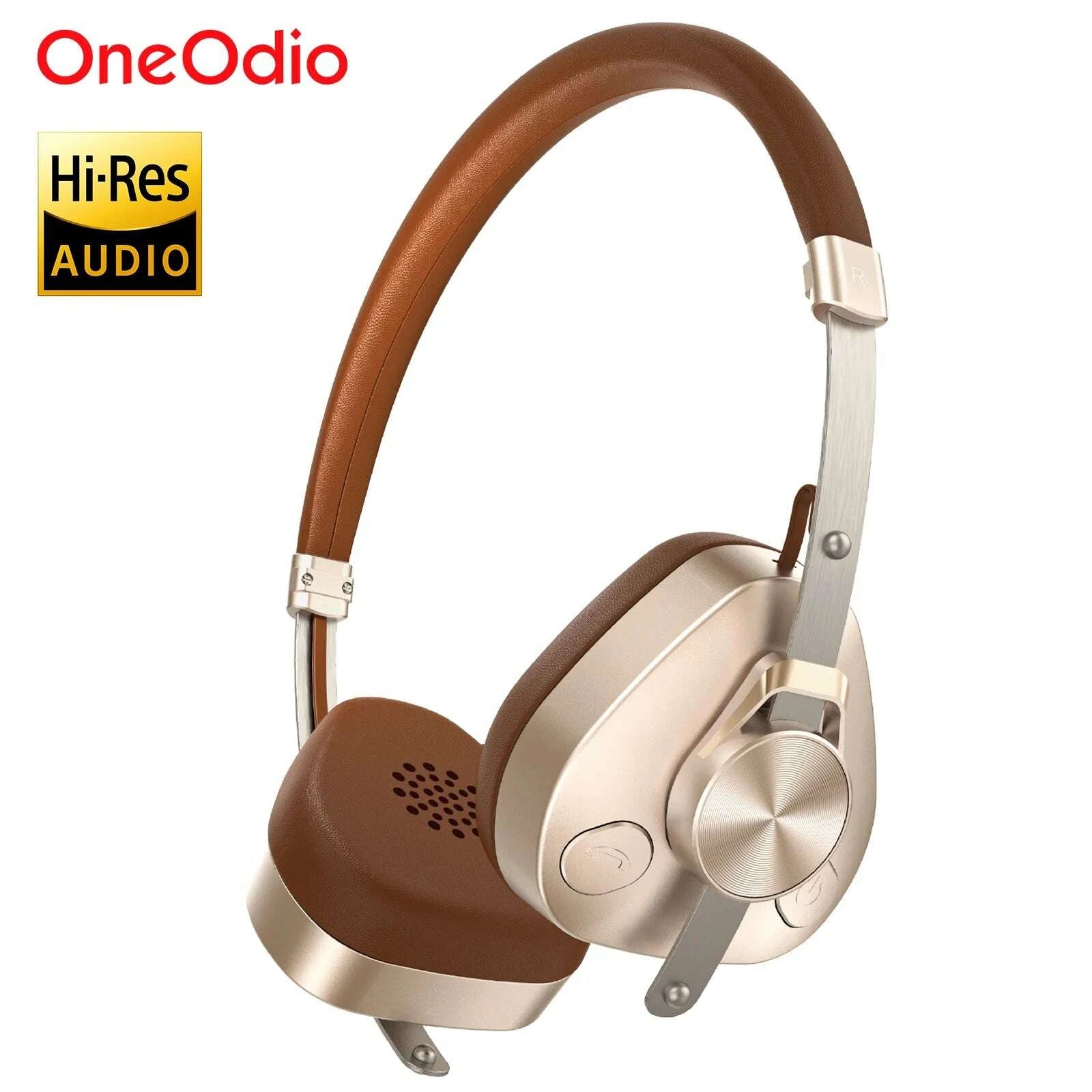 KIMLUD, Oneodio F4 Retro Wireless Bluetooth Headphones Hi-Res Audio On Ear Bluetooth 5.4 Headset With Microphone Metal HiFi Headphones, KIMLUD Womens Clothes