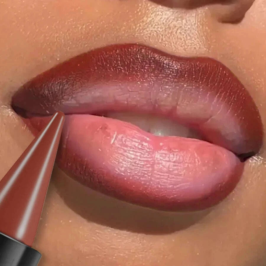15-colors-sexy-red-lipstick-pen-waterproof-matte-contour-tint-lipstick-long-lasting-lip-glaze-brown-lipliner-pencil-lip-makeupkimludkimlud-35568640