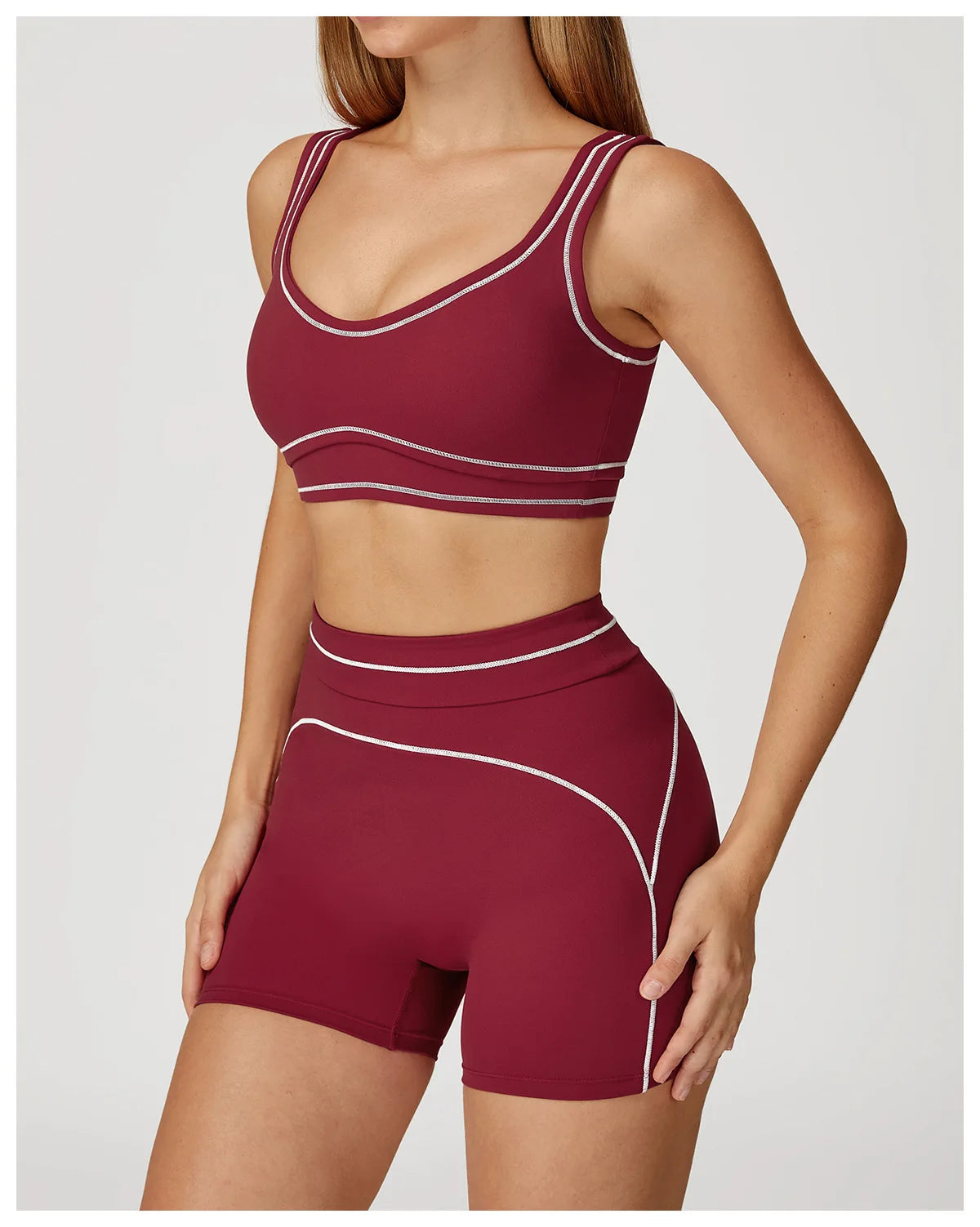 Knit Yoga Sports Bra Backless Breathable Elastic Support For Running And Workout — Mauve | KIMLUD