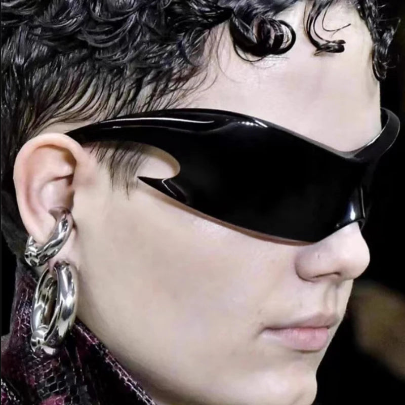 Punk Style Sunglasses UV400 Shield — Black | KIMLUD