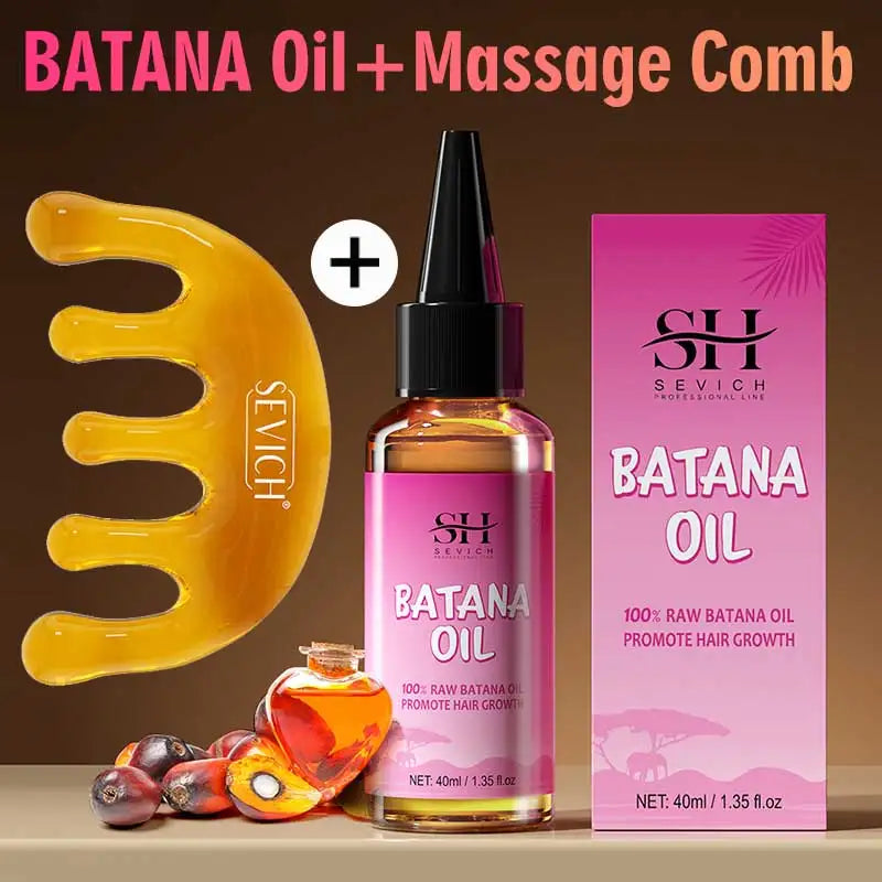 Batana Oil Scalp Massager Tool Set Anti-Hair Loss — Pink | KIMLUD