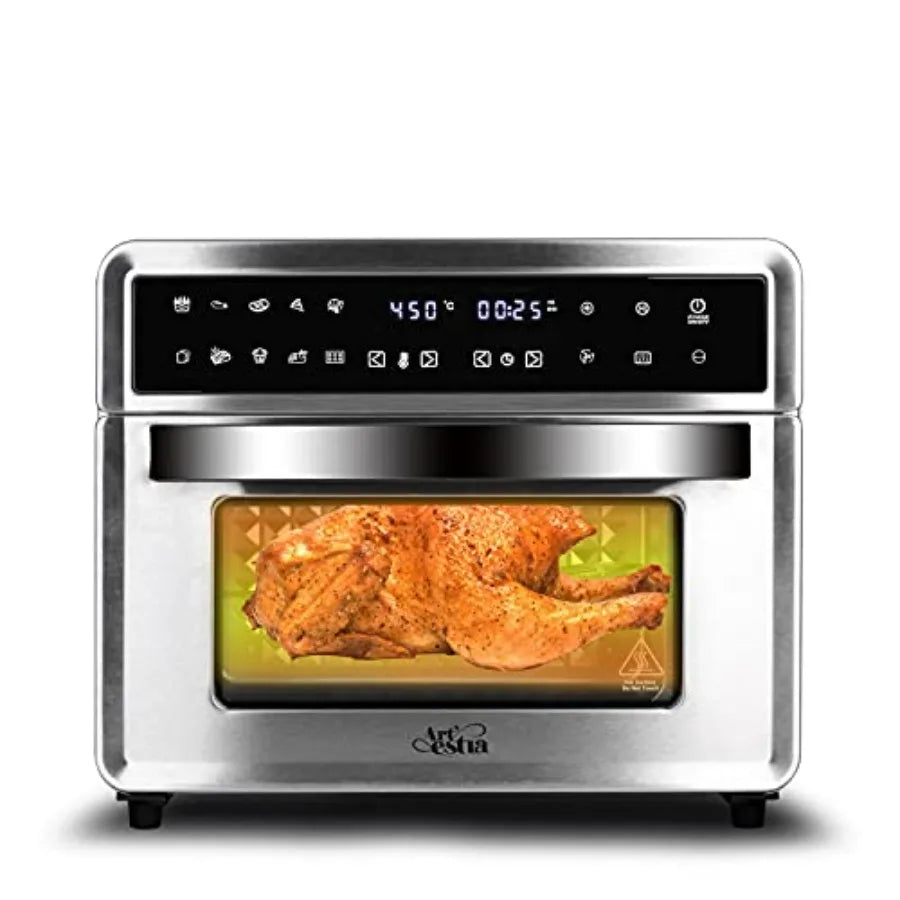 26.4-QT Large Toaster Oven 10 IN 1 Air Fryer Digital Convection Countertop Ovens with Dehydrate and Reheat Multifunction Toaste