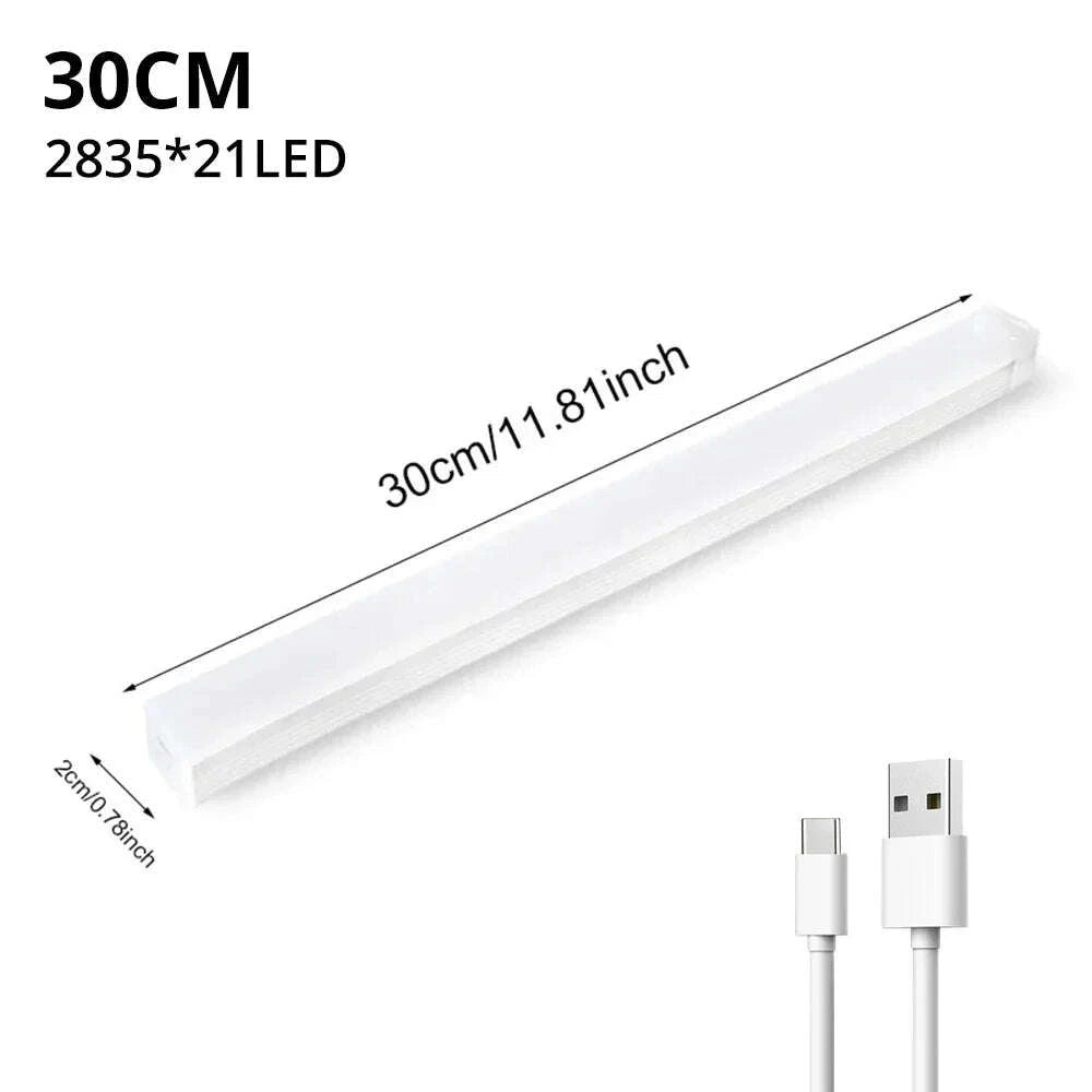 KIMLUD, Motion Sensor Night Lights Wireless LED Lamp USB Rechargeable Magnetic For Wardrobe Room Closet Kitchen Aisle Tube Detector Bulb, KIMLUD Womens Clothes