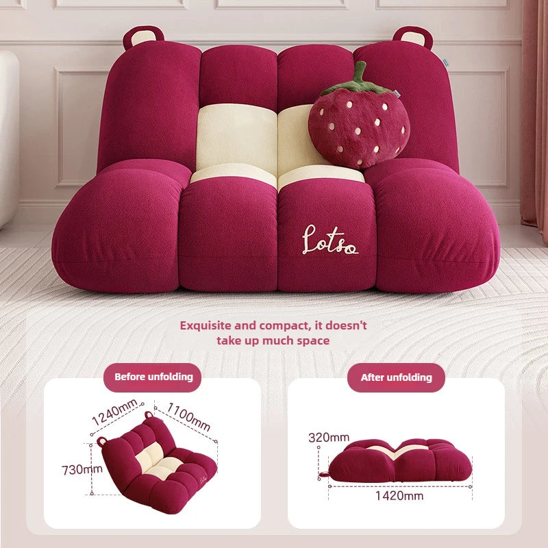 KIMLUD, Modern Minimalist Casual Single Chair, New Design for Reclining and Sleeping, Fabric Single Sofa for Lazy People, KIMLUD Womens Clothes