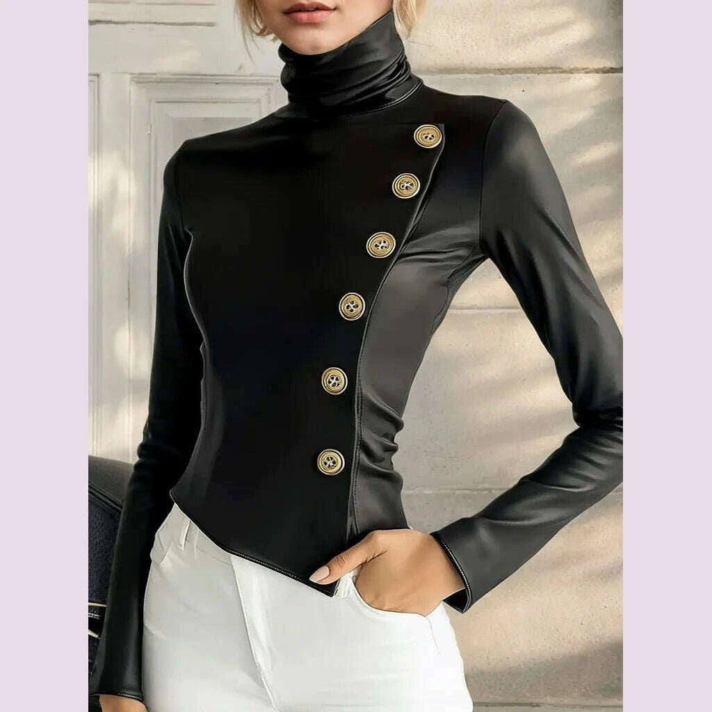 women-leather-pu-t-shirts-irregular-slit-hem-long-sleve-button-turtleneck-high-street-slim-tops-casual-vintage-spring-tops-2025kimlud-womens-fashion-34627728
