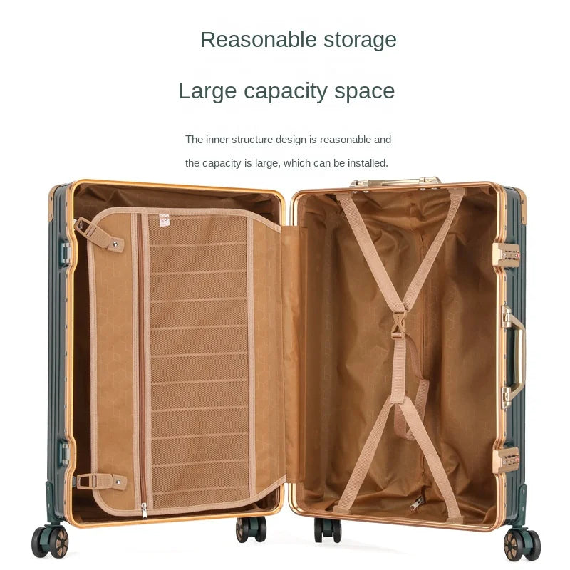 Polycarbonate Luggage Lockable Travel Case — Black | KIMLUD