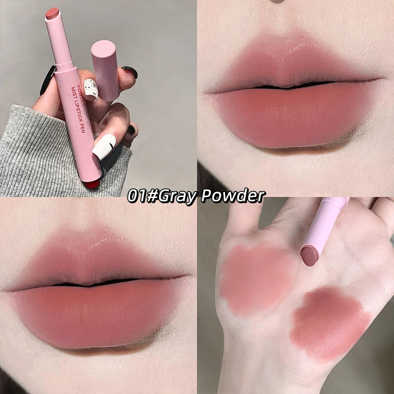 Gege Bear Pink Matte Lipstick Pen Matte Matte Long-lasting Whitening Lip Gloss