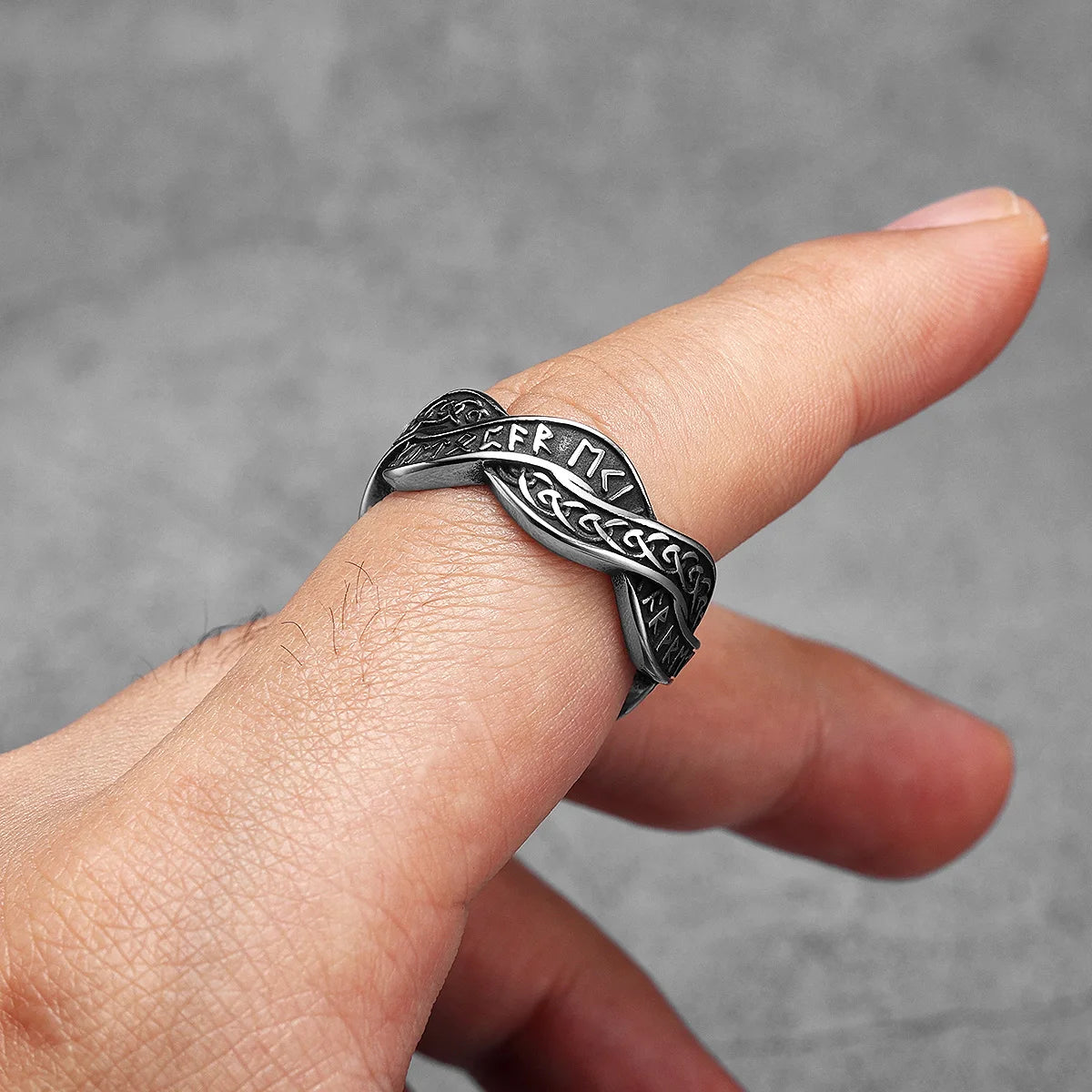 Viking Letter Character Unique Stainless Steel Men Rings Punk New In For Male Women Fashion Jewelry Creativity Gift Wholesale