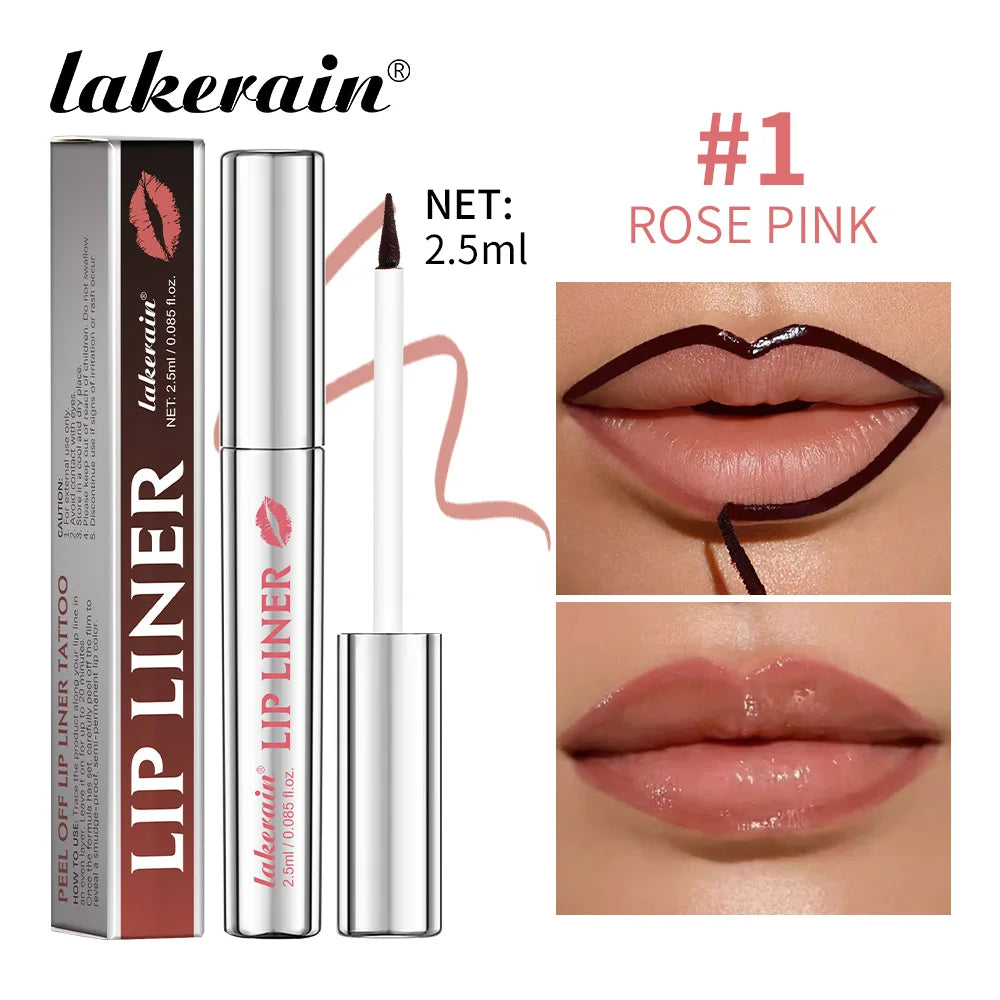 Lip Liner Pencil Peel Off Lip Stain Tattoo Long Wearing Matte Waterproof Smudge Proof Transfer Proof Lip Cosmetic For All Day We