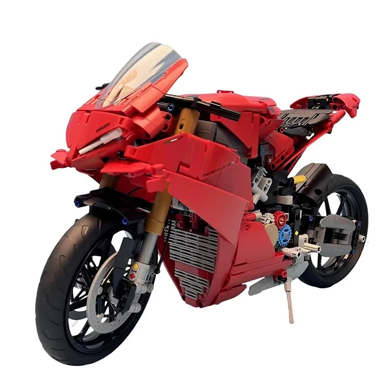 1603 particles; super cool Ducati motorcycle model display piece; educational building block toys for boys as gifts