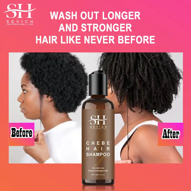 Chebe Hair Growth Shampoo and Conditioner Set Anti Hair Loss — Amber | KIMLUD
