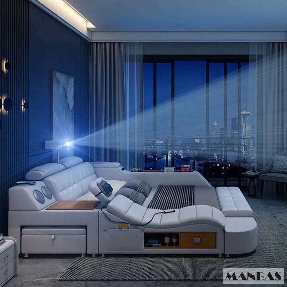 mingdibao-tech-smart-genuine-leather-bed-multifunctional-ultimate-beds-massage-tatami-bed-with-projecter-upholstered-camakimlud-womens-fashion-34604065