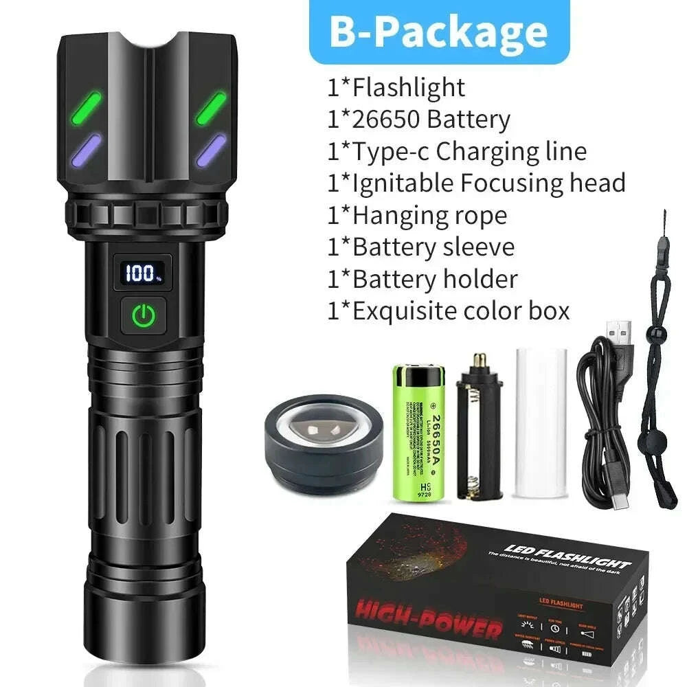 bright-led-white-laser-flashlight-by-26650-battery-zoom-tactical-torch-with-ignition-lens-for-outdoor-camping-emergency-lanternkimludkimlud-35562520