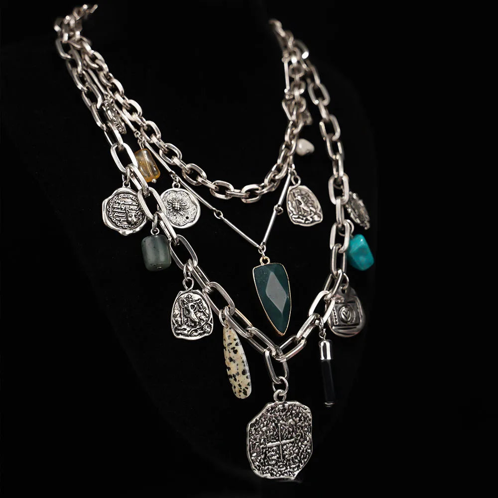 Necklace – Unique Irregular Pendants – Zinc Alloy | KIMLUD