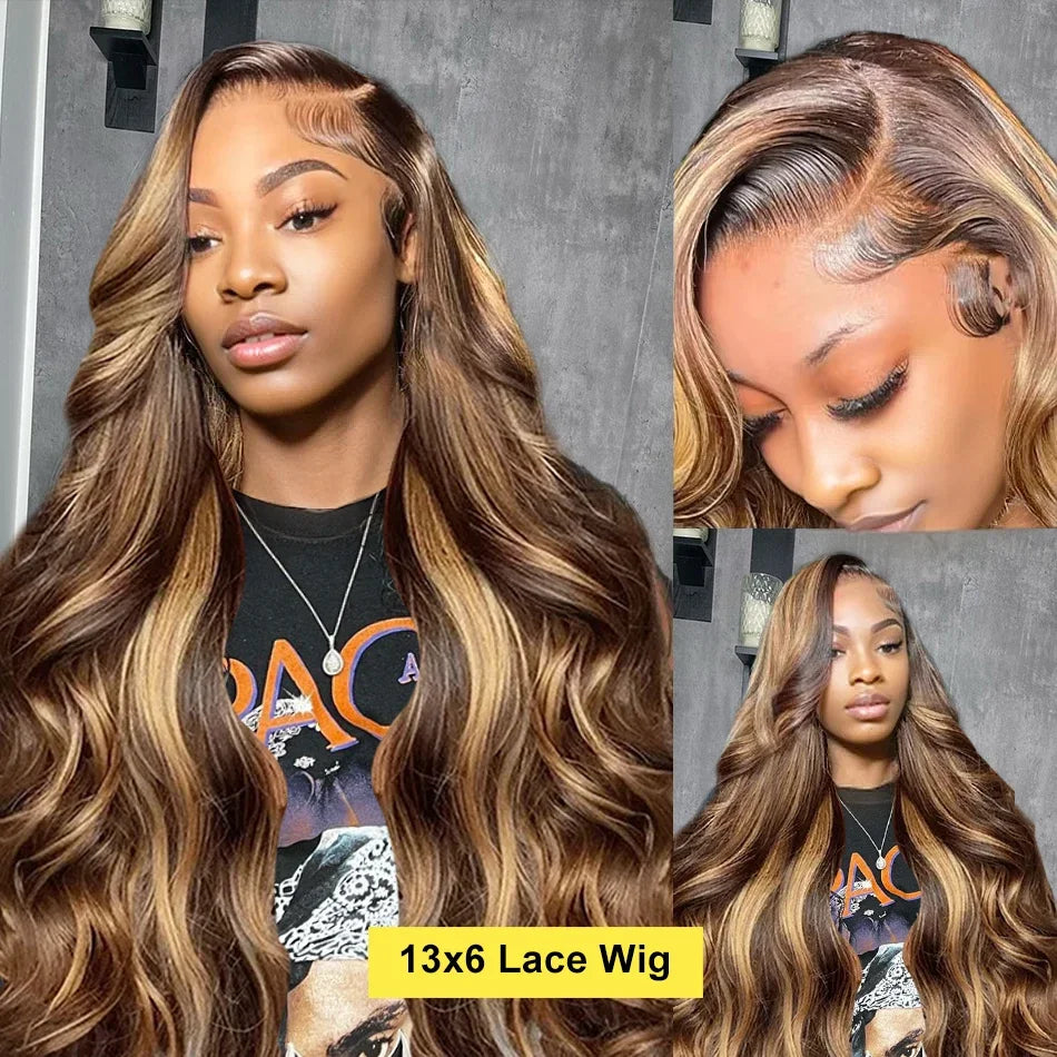 Body Wave Human Hair Wig 13x6 HD Lace Frontal — Honey Blonde | KIMLUD