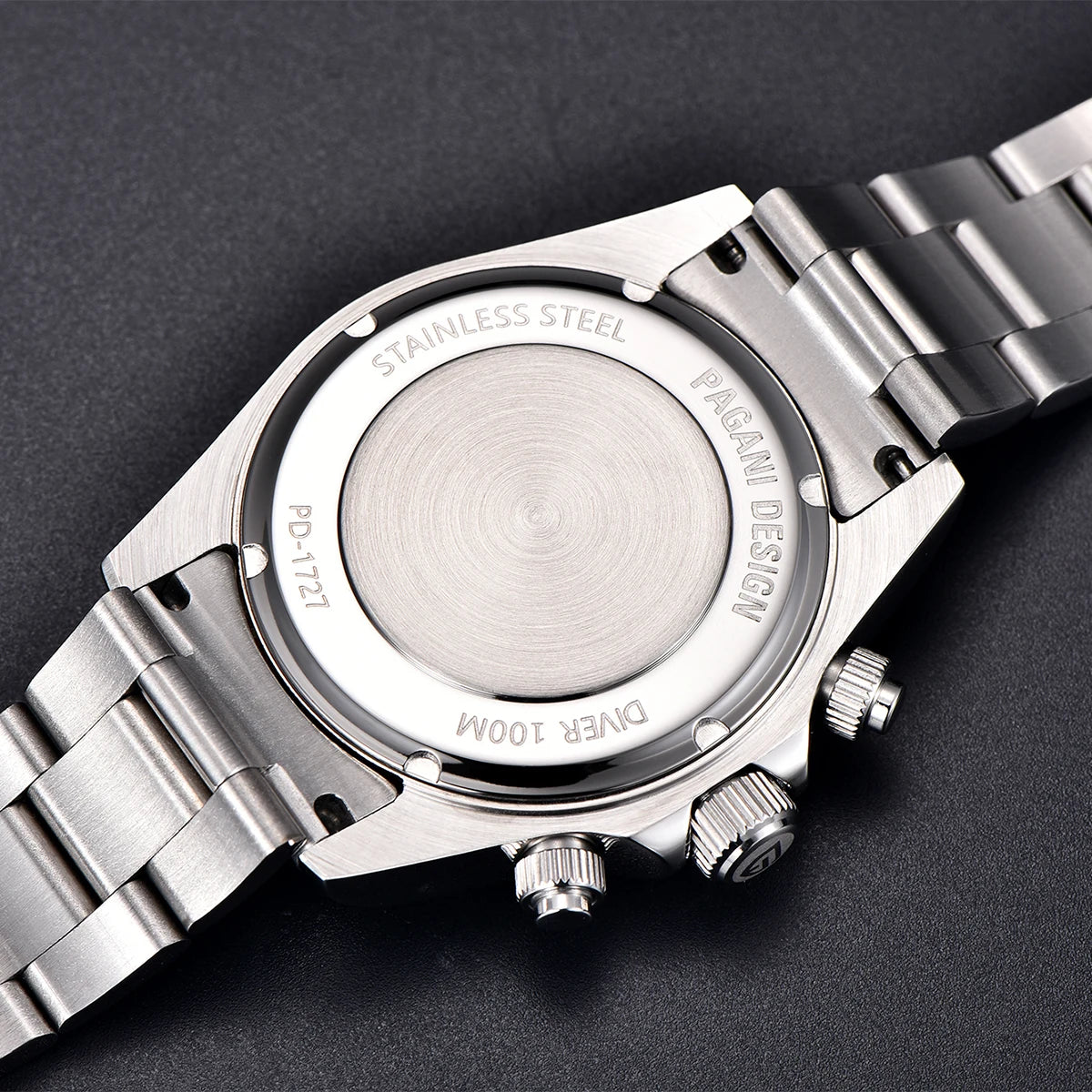 New PAGANI DESIGN Stainless Steel Bracelet Men's Quartz Watch Luxury Sapphire Glass Chronograph VK63 Men's Reloj Hombre Watch