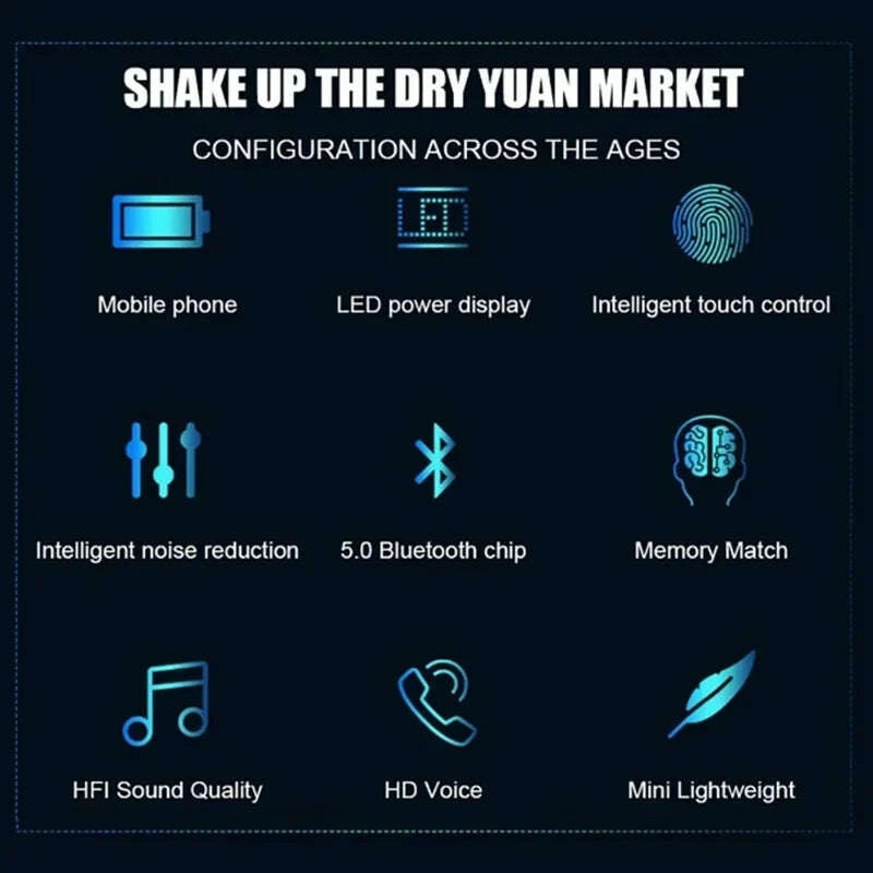 KIMLUD, TWS F9-5 Earphone Bluetooth Earphones Wireless Headphones Hifi Stereo Sports Earbuds Headset Hearing Aids With Mic Handfree, KIMLUD Womens Clothes