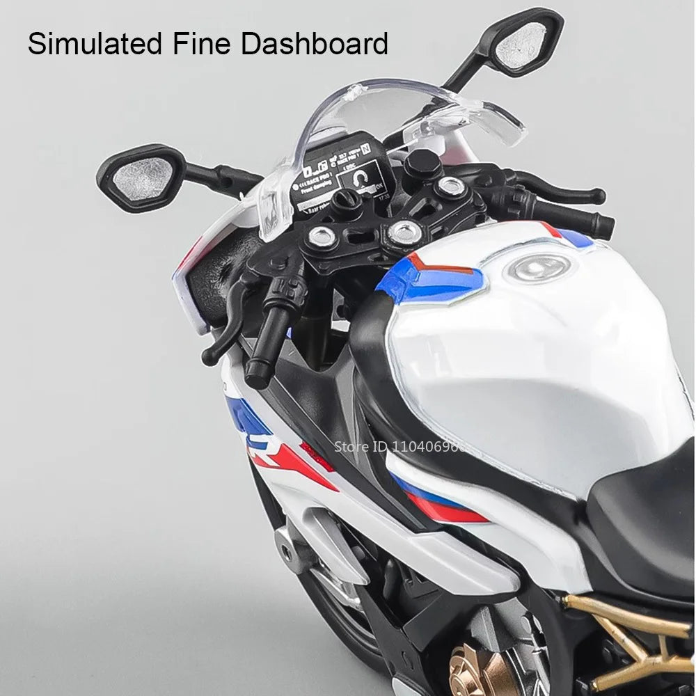 1:12 S1000RR Model Motorcycles Kawazaki NINJA H2R Toys Alloy Diecast Sound Light Shock Absorption Simulation Motorcycle Boy Gift