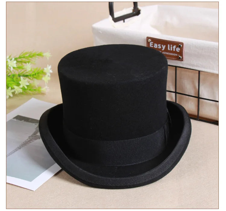 Top Hat - Magician Presidential High Hat - Wool | KIMLUD