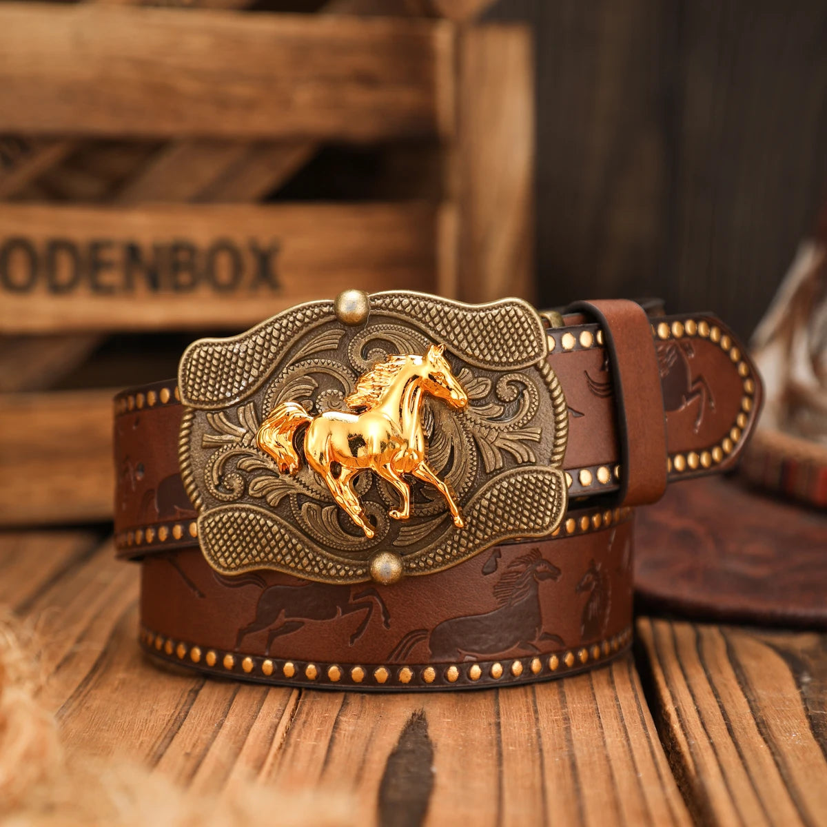 Belts – Casual Retro Belt – PU – Brown | KIMLUD