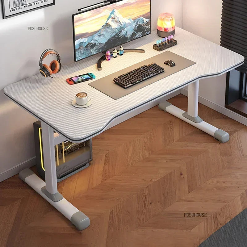L Shape Desk Liftable Computer Table — Graphite Black | KIMLUD