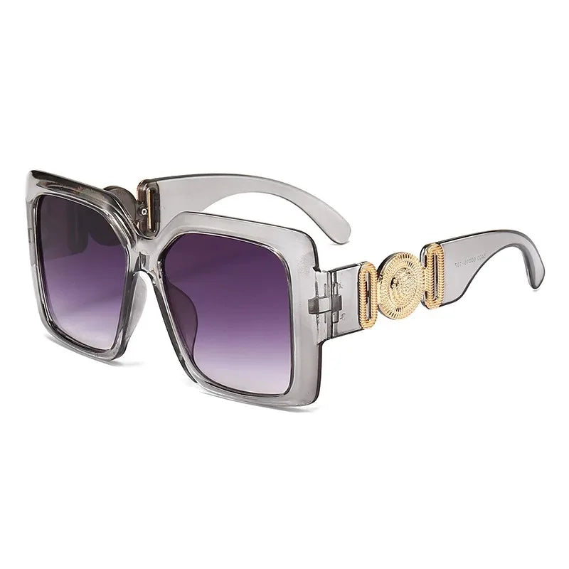 Big Square Frame Sunglasses For Men Women Brand Design Luxury Vintage Fashion Male Ladies Driving Black Sun Glasses Eyewear 2024