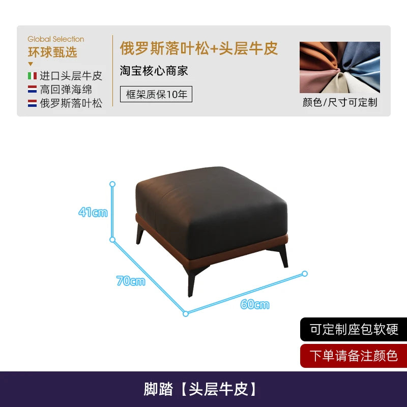 Nordic Leather Sofa Minimalist Modern — Charcoal-Black | KIMLUD