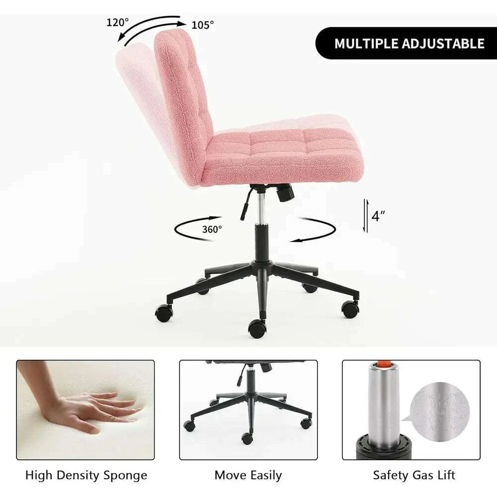 adjustable-height-swivel-desk-chair-with-wheels-faux-fur-pink-comfortable-for-home-office-and-vanity-usekimludkimlud-35573728