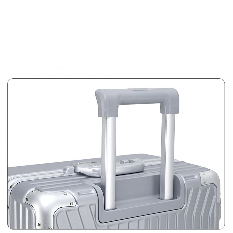 SUSHIMU Suitcase Wide Handle Travel Suitcase Men 20 24 26 Carry-On Luggage Women PC Trolley Case