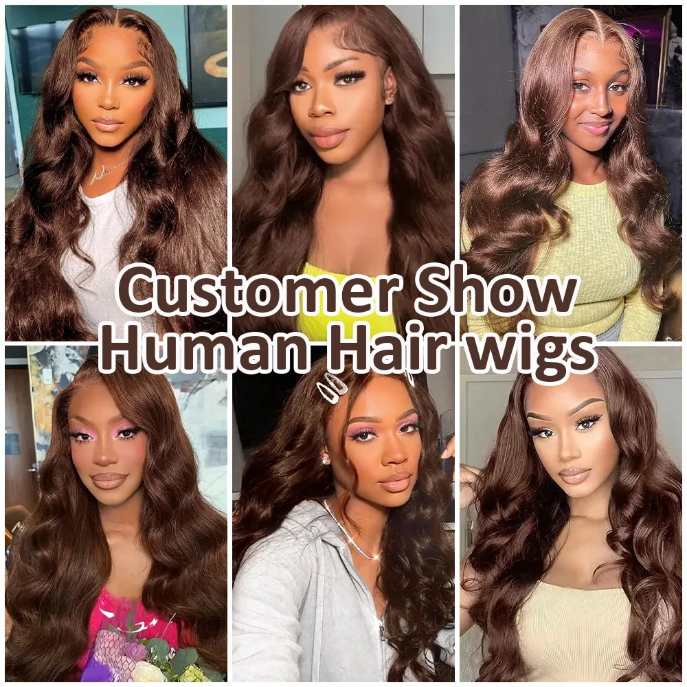 Lace Front Wig – HD Lace Front – Human Hair – Chocolate Brown | KIMLUD