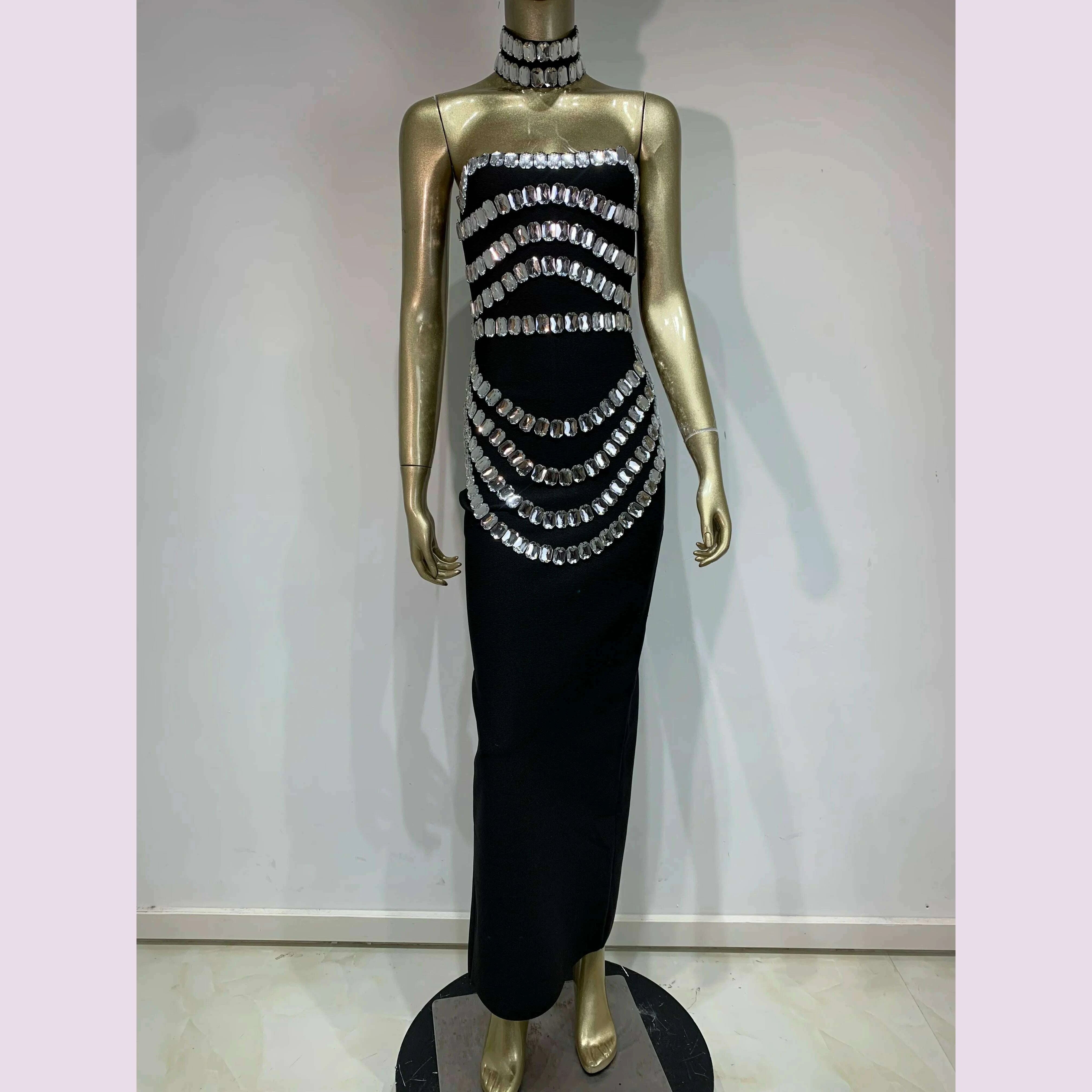 brand-new-ins-2025-women-black-strapless-crystal-bandage-bodycon-dress-designer-collar-elegant-evening-party-dress-vestido-kimlud-kimlud-33914777