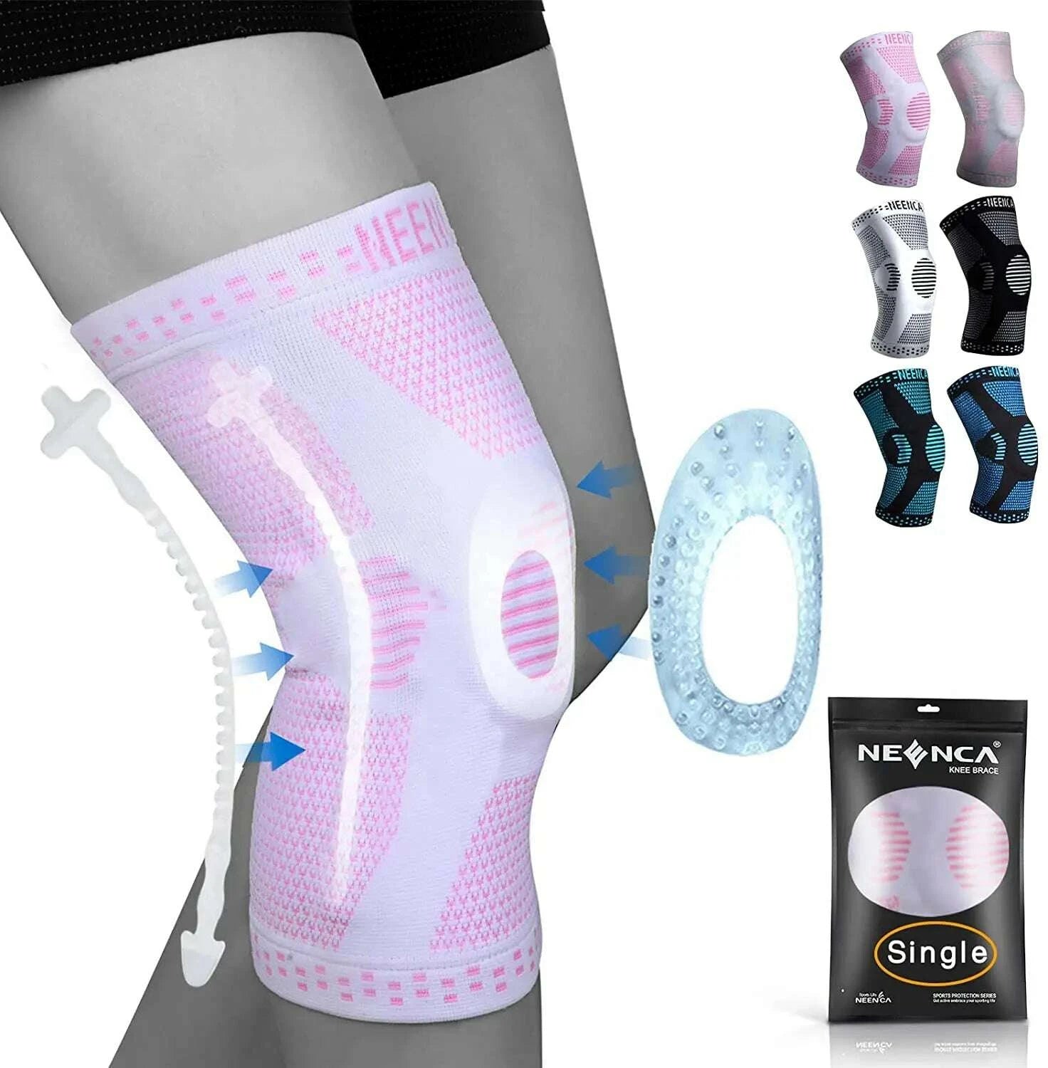 KIMLUD, NEENCA Copper Knee Brace Knee Support with Patella Gel Pad &Side Stabilizers for Knee Pain Sport Arthritis ACL Joint Pain Relief, KIMLUD Womens Clothes