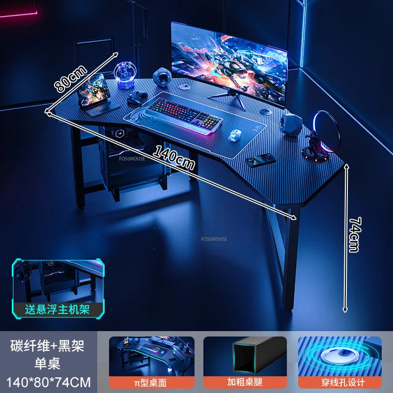 Nordic Simple Desk E-sports Gaming — Black | KIMLUD
