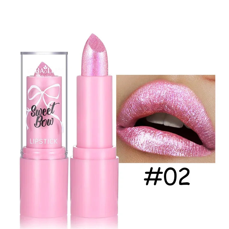 Lipstick – Metallic Glitter – Lipstick – Pink | KIMLUD
