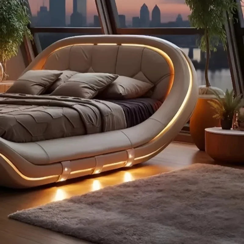 Bed Frame – Luxurious European Style – Fabric | KIMLUD